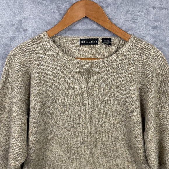 Vtg Family Britches Sweater Mens XL Brown Wool Blend Made Hong Kong Old Money - Picture 2 of 8